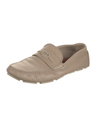 Gucci Interlocking G Logo Leather Drivers