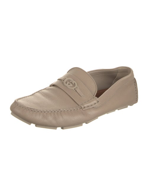 Gucci Interlocking G Logo Leather Drivers