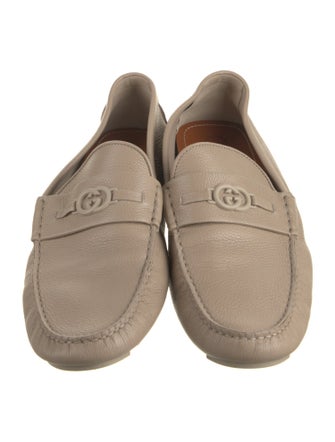 Gucci Interlocking G Logo Leather Drivers