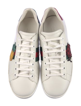 Gucci Web Accent Leather Sneakers