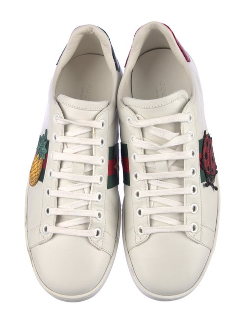 Gucci Web Accent Leather Sneakers