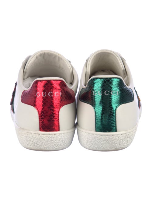 Gucci Web Accent Leather Sneakers