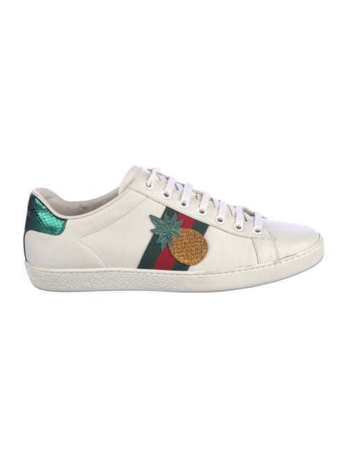 Gucci Web Accent Leather Sneakers