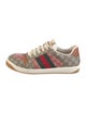 Gucci Beat Check Pattern Leather Trim Embellishment Sneakers
