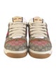 Gucci Beat Check Pattern Leather Trim Embellishment Sneakers