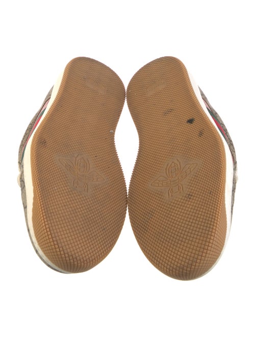 Gucci Beat Check Pattern Leather Trim Embellishment Sneakers