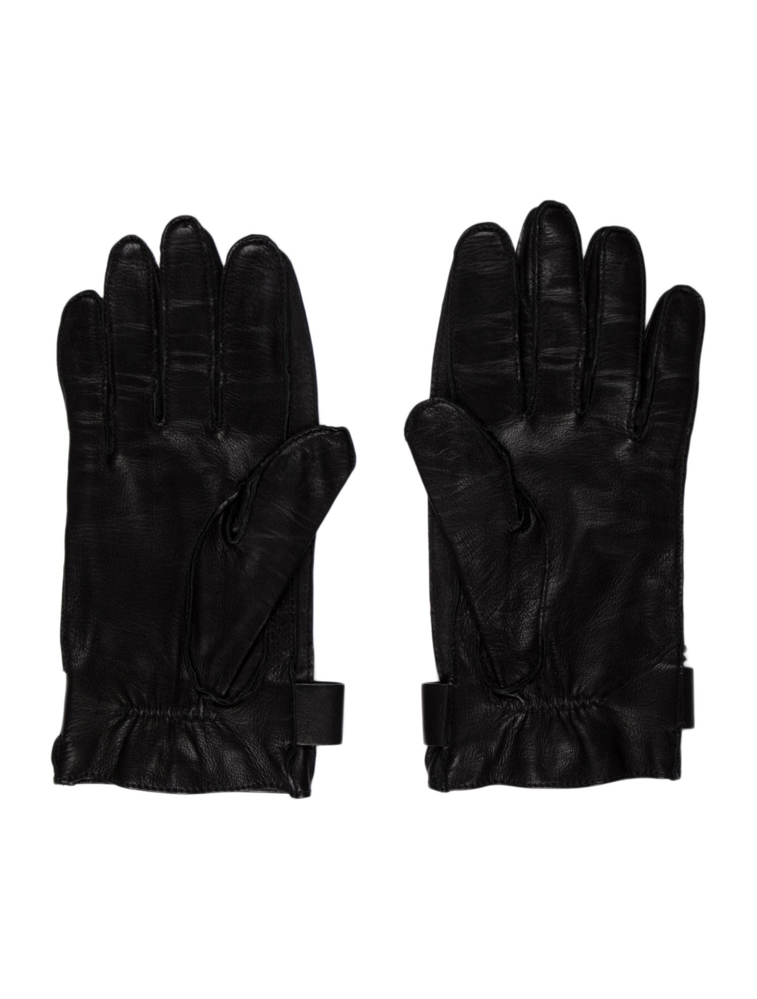 Gucci Logo Leather Gloves