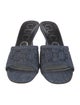Gucci Denim Crystal Embellishments Slides