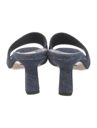 Gucci Denim Crystal Embellishments Slides