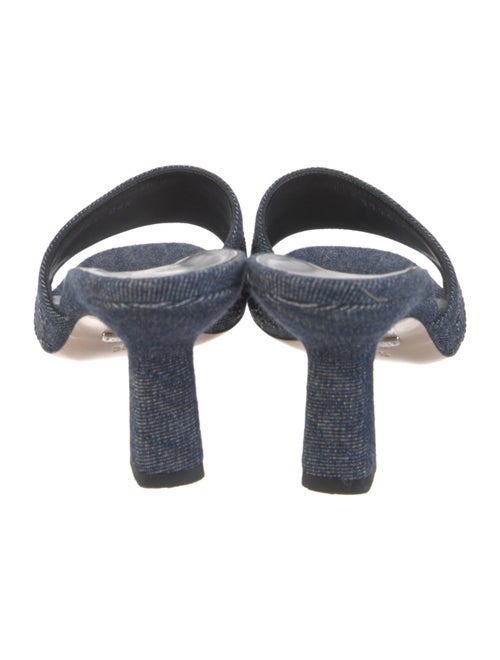 Gucci Denim Crystal Embellishments Slides