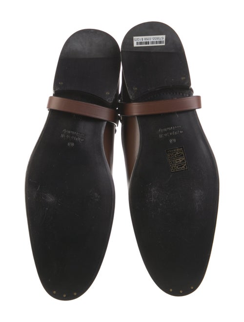 Gucci Web Accent Leather Riding Boots