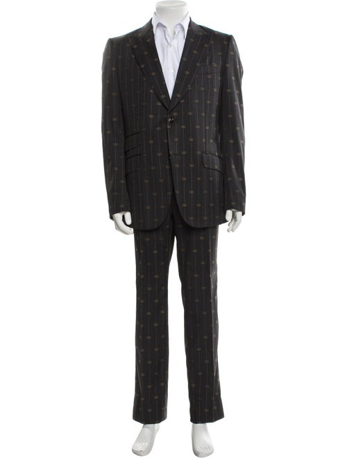 Gucci Interlocking G Logo Wool Two-Piece Suit