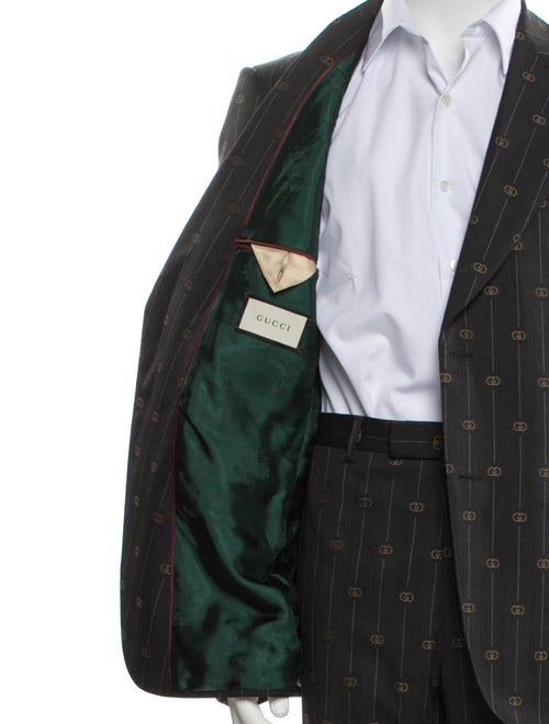 Gucci Interlocking G Logo Wool Two-Piece Suit