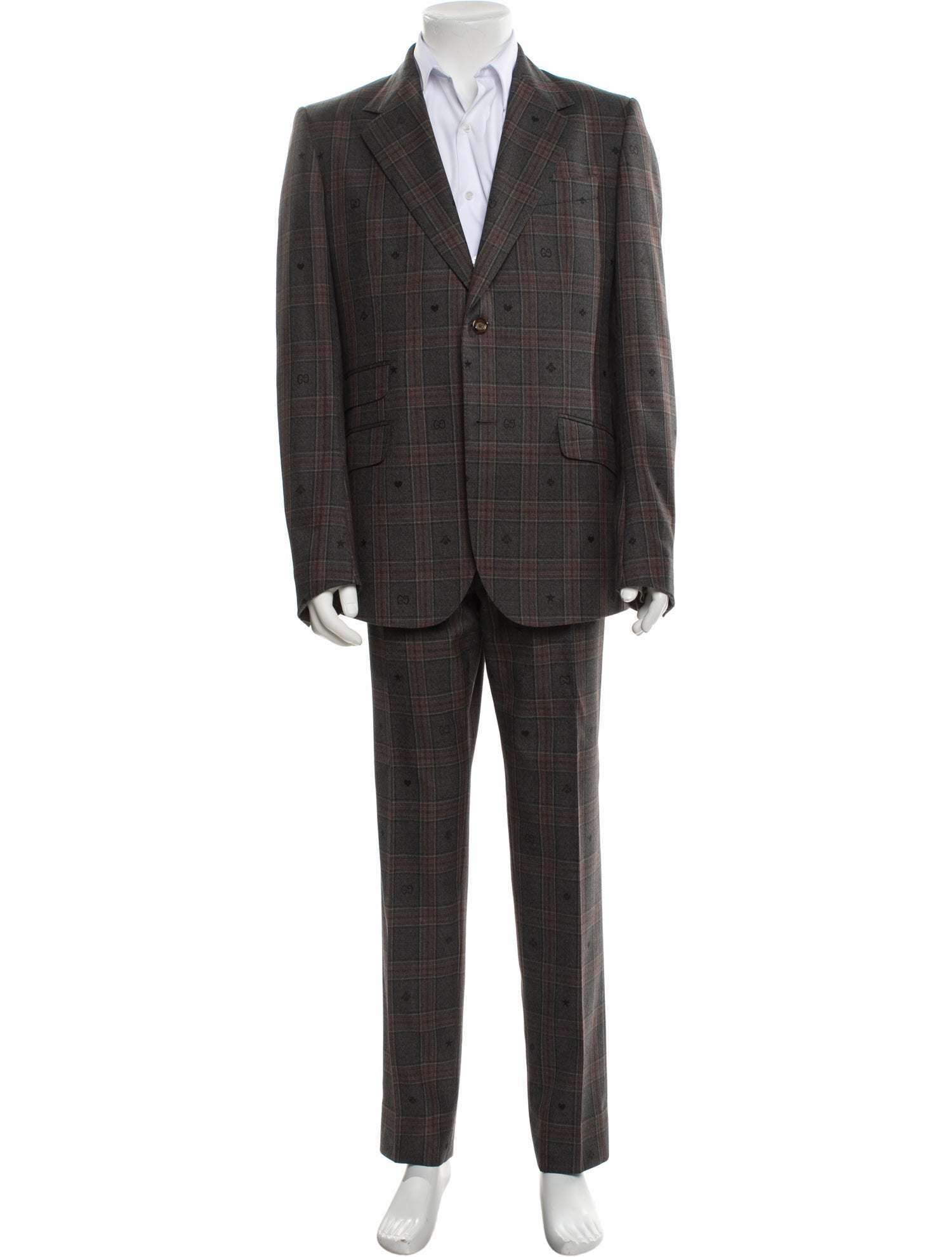 Gucci GG Logo Wool Two-Piece Suit