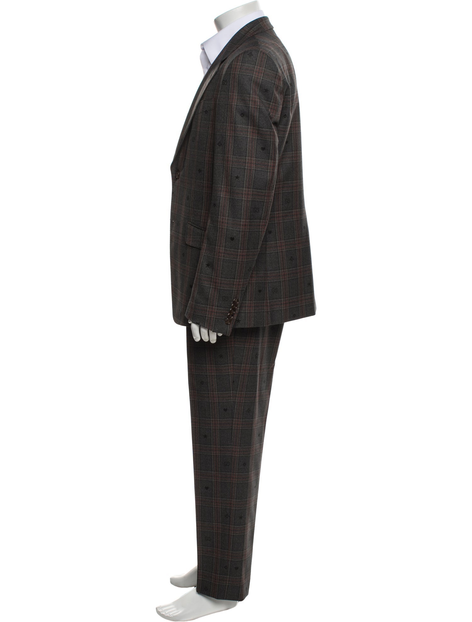 Gucci GG Logo Wool Two-Piece Suit