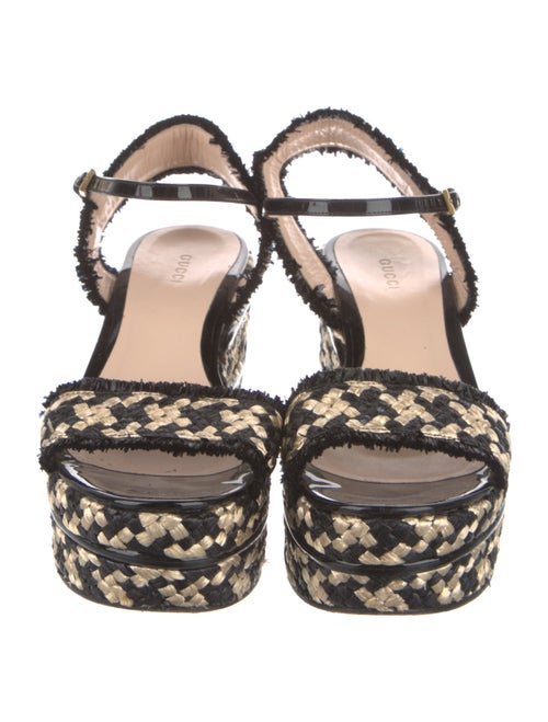 Gucci Straw Colorblock Pattern Espadrilles