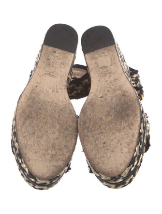 Gucci Straw Colorblock Pattern Espadrilles