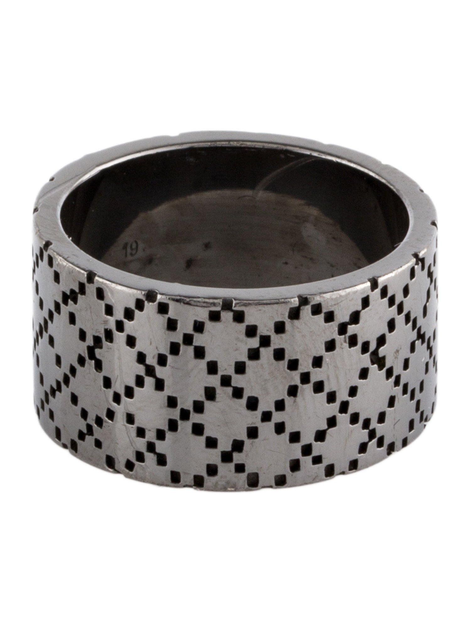 Gucci Enamel Wide Diamantissima Band