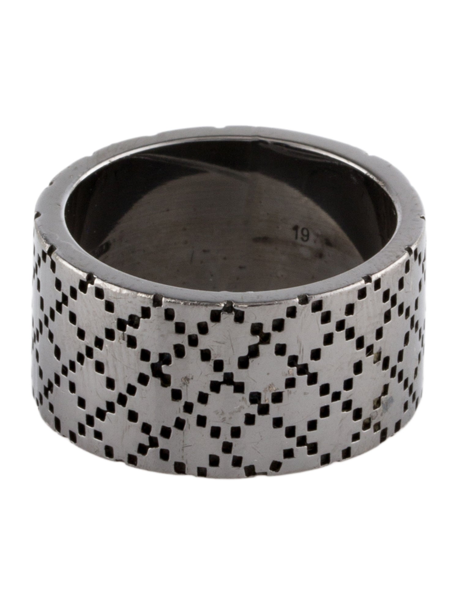 Gucci Enamel Wide Diamantissima Band