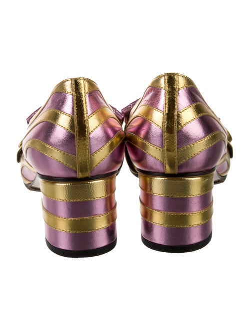 Gucci Double G Logo Leather Slingback Pumps