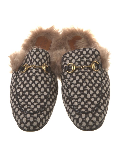 Gucci Horsebit Accent Polka Dot Print Slippers