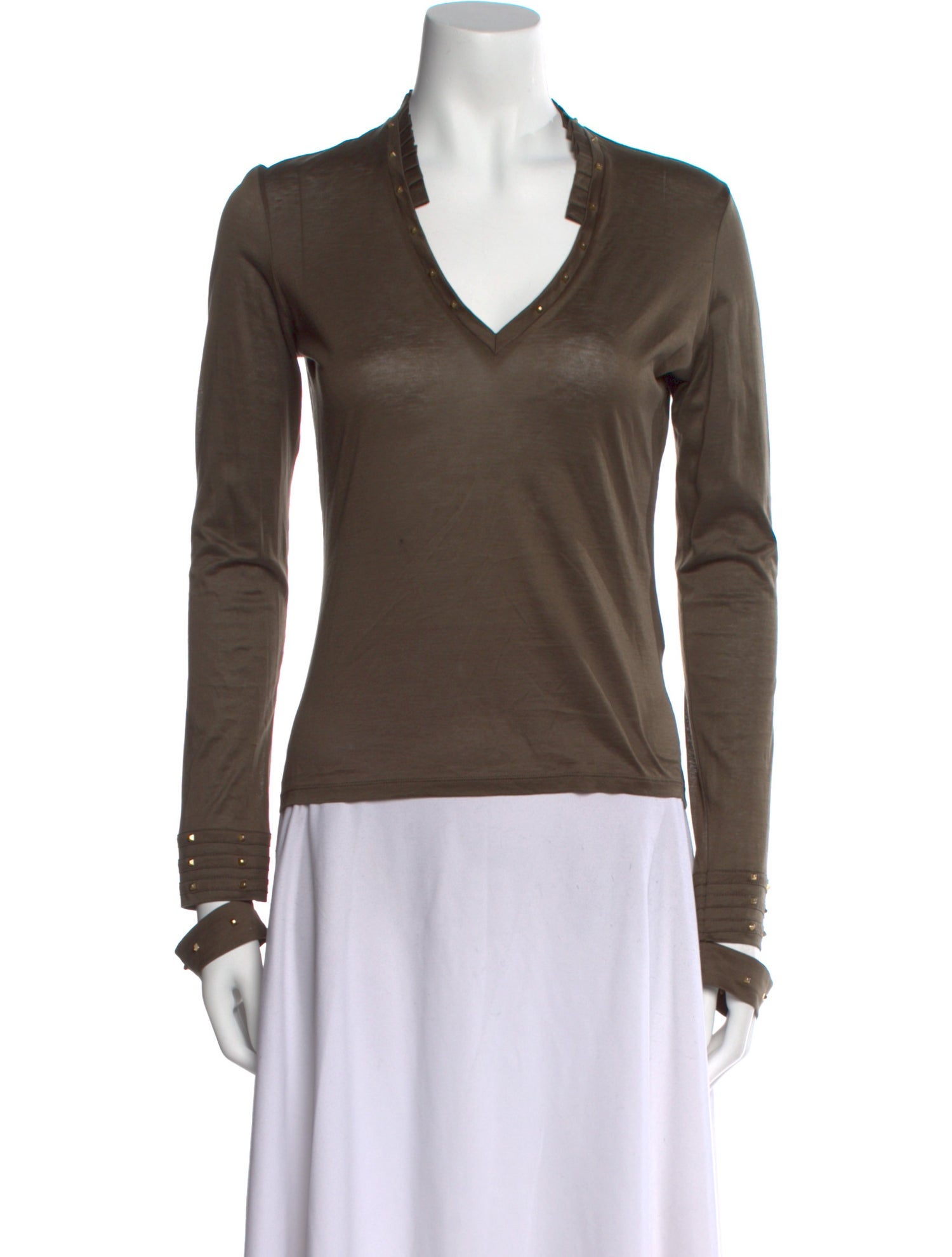 Gucci V-Neck Long Sleeve Top