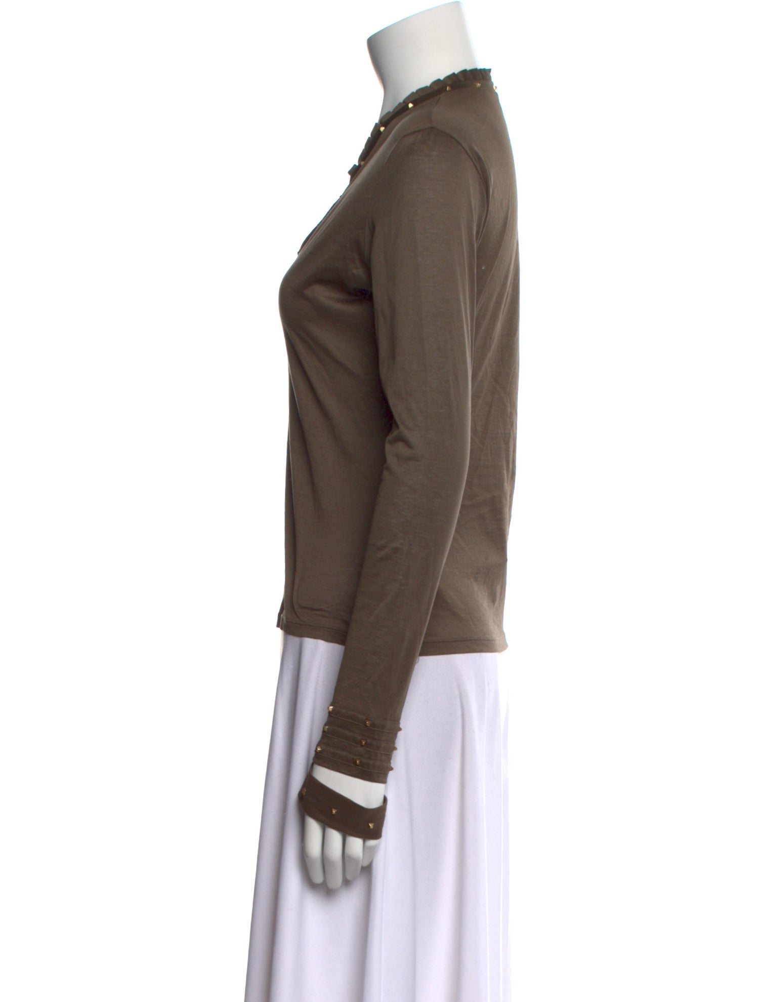 Gucci V-Neck Long Sleeve Top