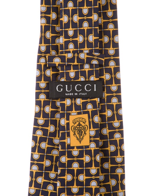 Gucci Pattern Print Silk Tie