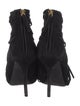 Gucci Suede Fringe Trim Accent Boots
