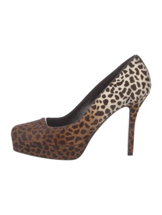 Gucci Ponyhair Animal Print Pumps