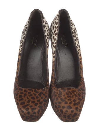 Gucci Ponyhair Animal Print Pumps