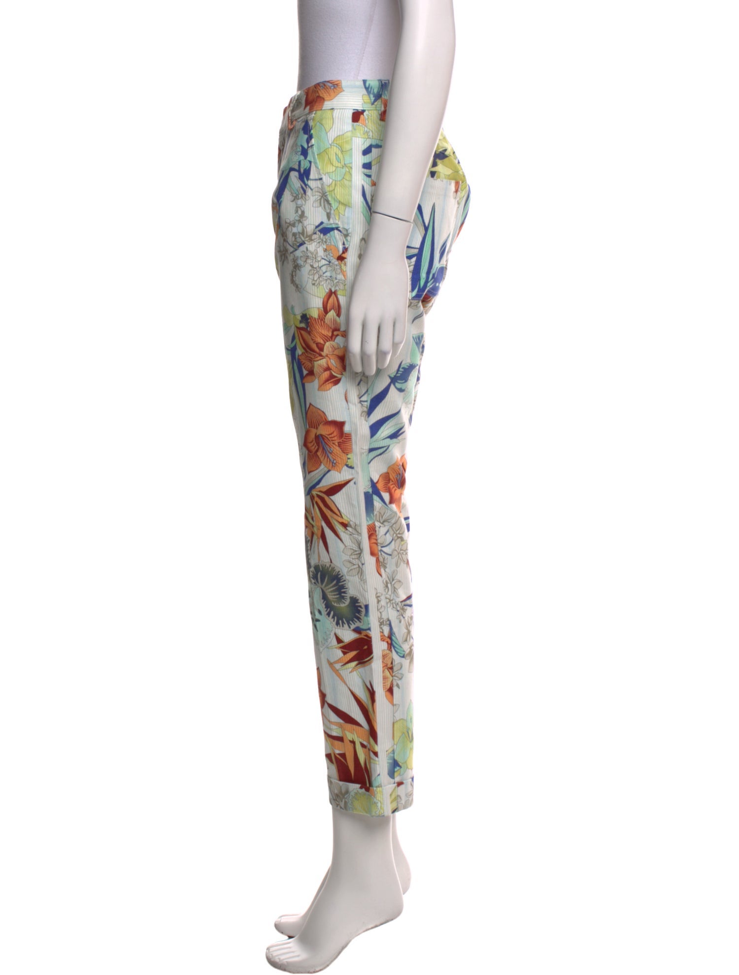 Gucci Floral Print Skinny Leg Pants
