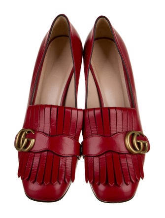 Gucci Double G Logo Leather Pumps