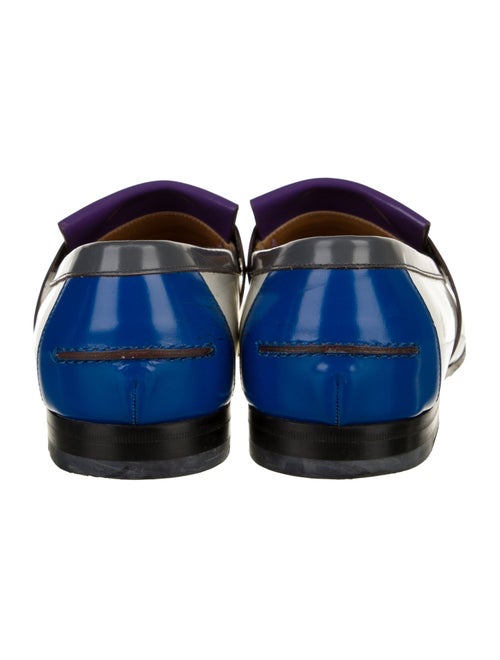 Gucci Leather Colorblock Pattern Loafers