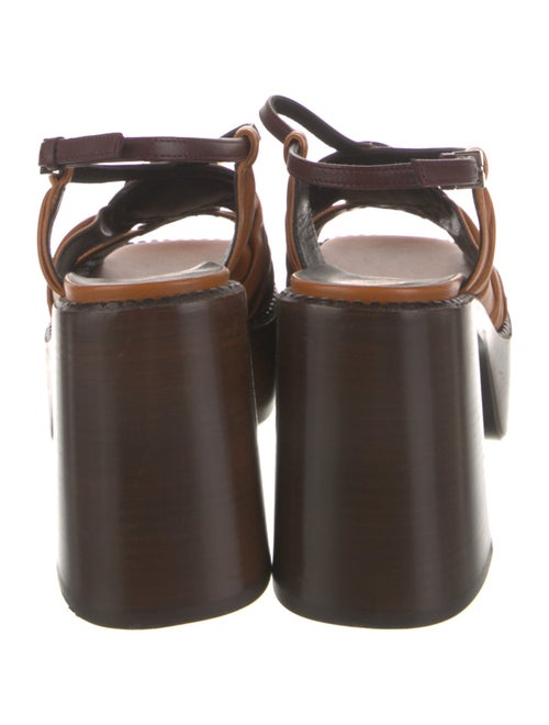 Gucci Interlocking G Logo Leather Slingback Sandals