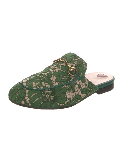 Gucci Horsebit Accent Lace Mules