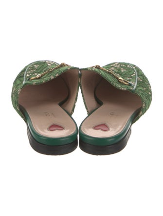 Gucci Horsebit Accent Lace Mules