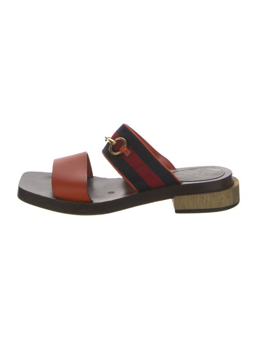 Gucci Horsebit Accent Leather Slides