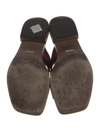 Gucci Horsebit Accent Leather Slides