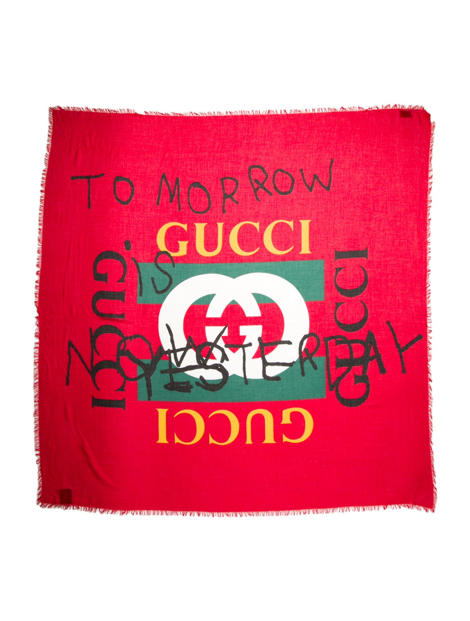 Gucci Tomorrow Is Yesterday Printed Scarf