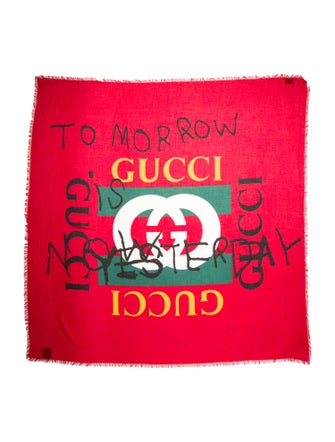 Gucci Tomorrow Is Yesterday Printed Scarf