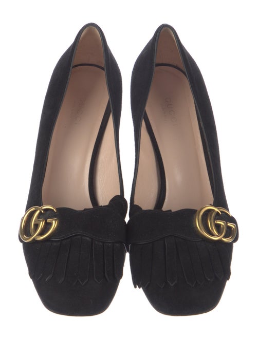 Gucci Double G Logo Suede Pumps