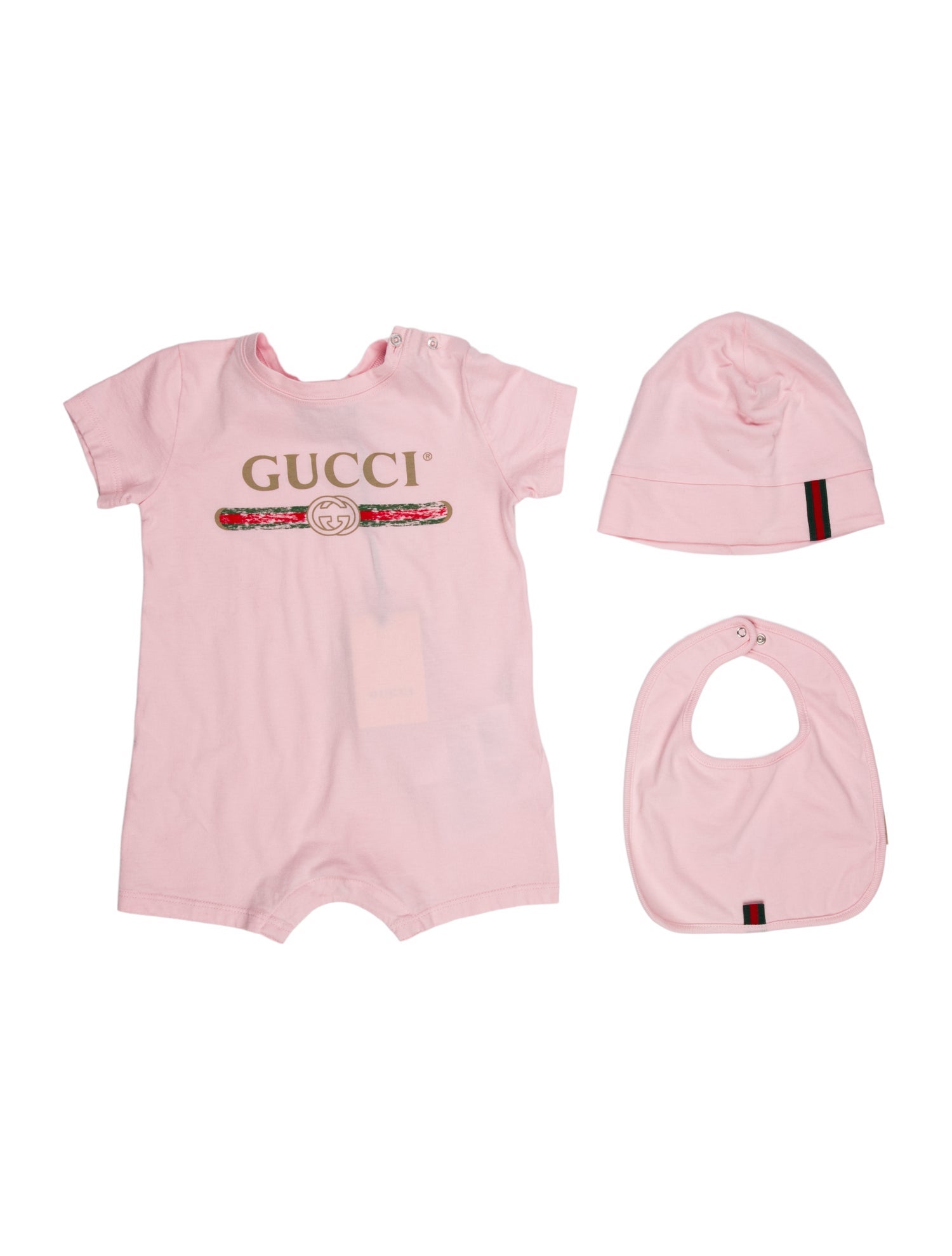 Gucci infant girls' pink and red top