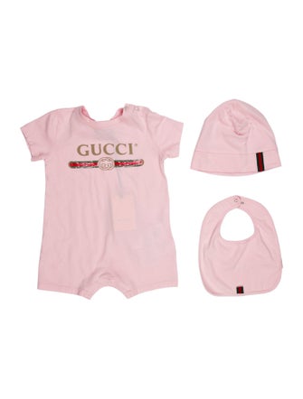 Gucci infant girls' pink and red top