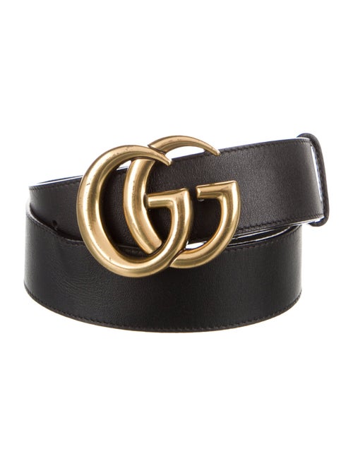 Gucci Double G Logo Leather Belt