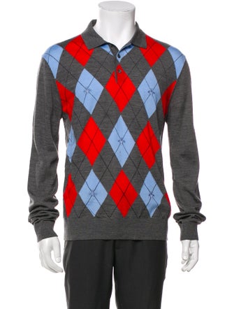 Gucci Bee Accent Wool Polo Sweater