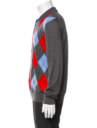 Gucci Bee Accent Wool Polo Sweater