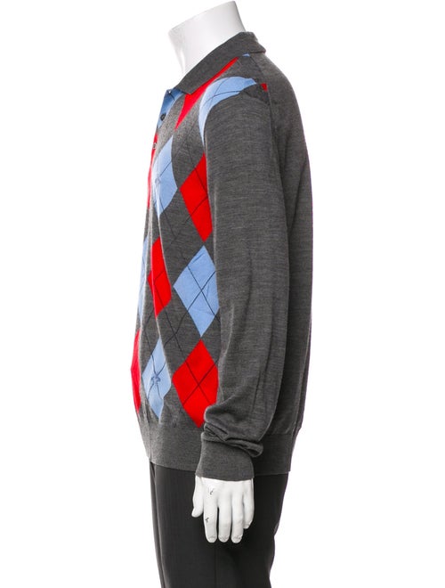 Gucci Bee Accent Wool Polo Sweater