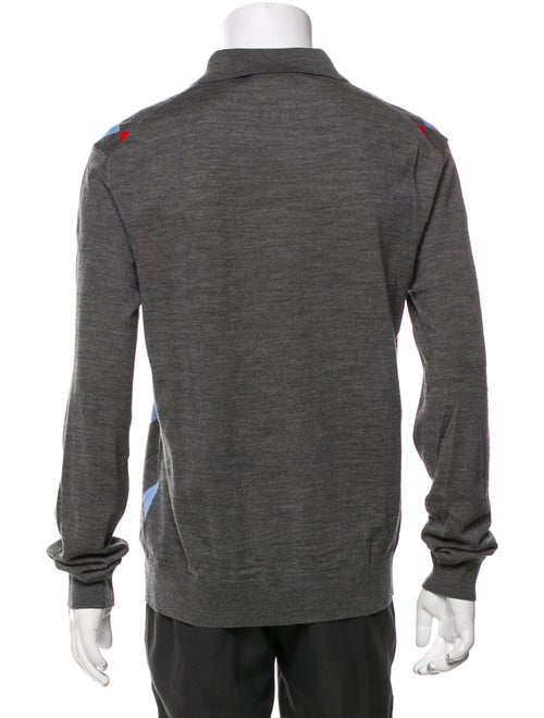 Gucci Bee Accent Wool Polo Sweater