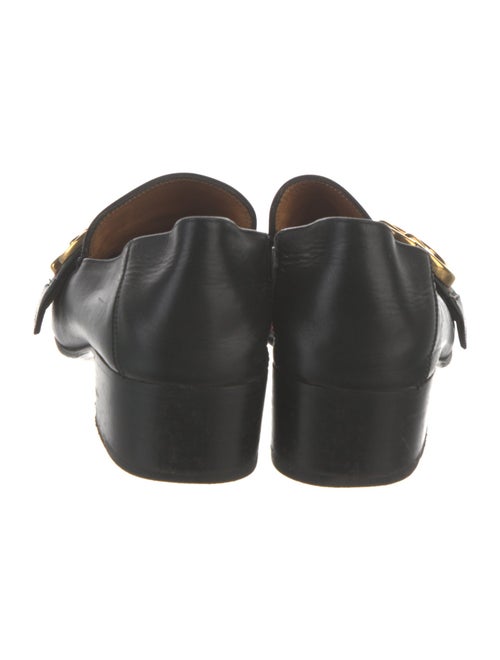 Gucci Web Accent Leather Pumps